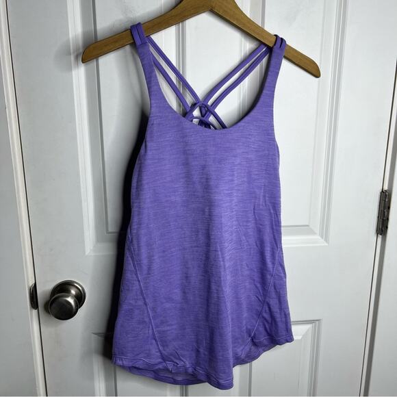 Lululemon Moment To Movement 2-In-1 Tank Enchanted Iris Athletic Tank Top Size 4 - Picture 3 of 8